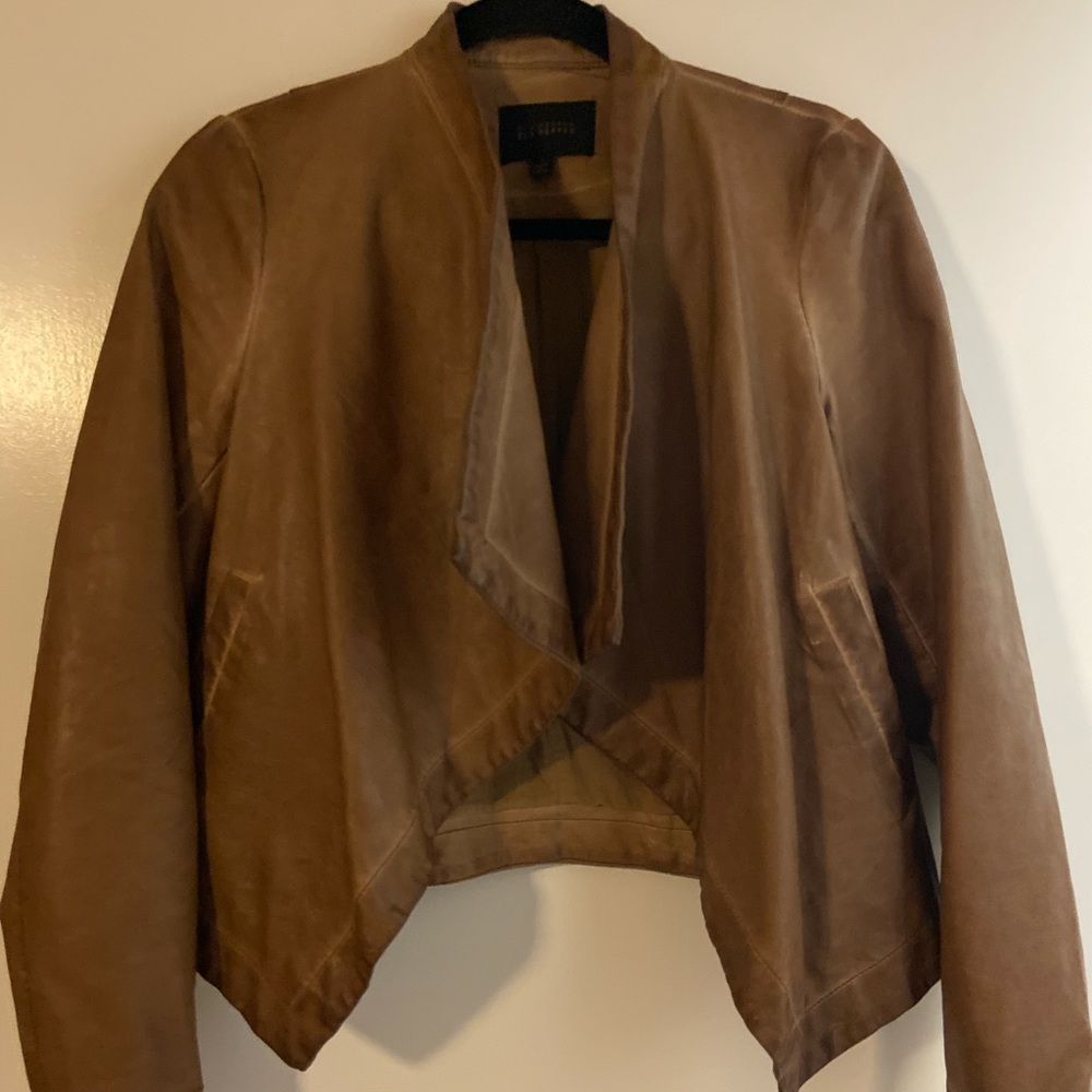 Blue pepper faux leather jacket